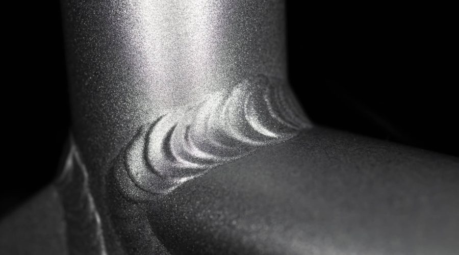 Welding seam of the aluminum frame of a sport bicycle